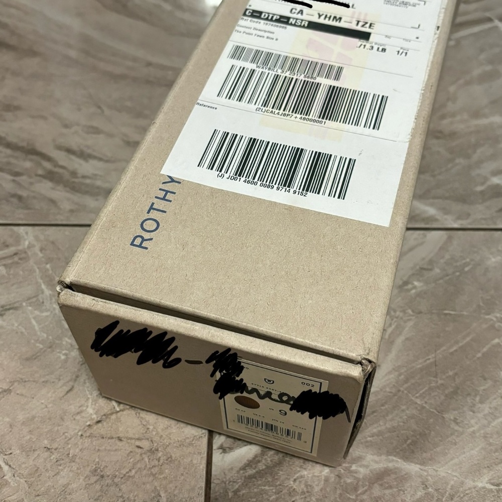 BNIB Rothy’s The Point - Fawn Size 9 - Picture 2 of 3
